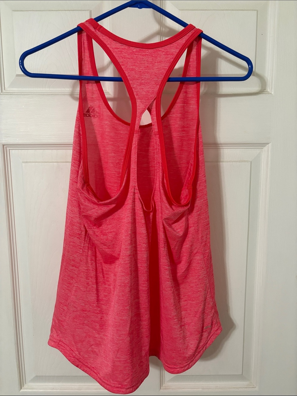 adidas Neon Pink Racerback Performance Tank - Picture 2 of 3